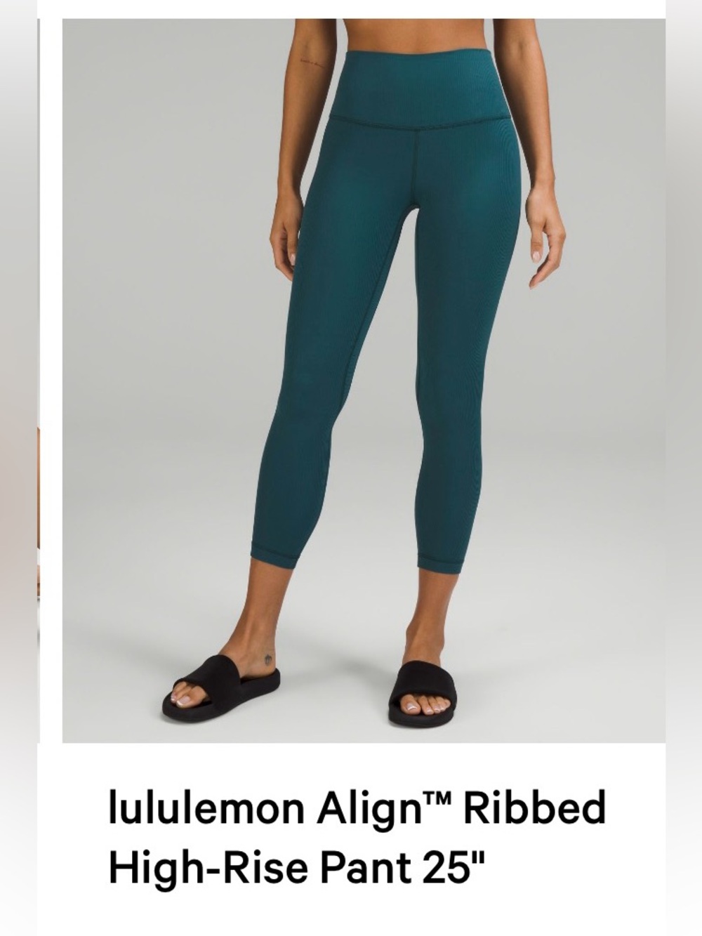 lululemon athletica Deep Teal ribbed High-Rise Leggings
